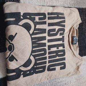 Hysteric Glamour woman lovely bear Tan Graphic T-Shirt top dress rare